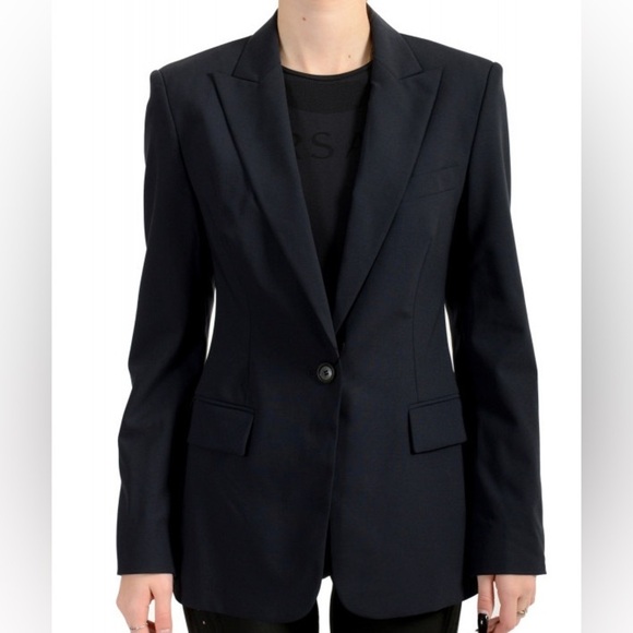 Hugo Boss Jackets & Blazers - BOSS Hugo Boss Black Blazer WOMENS 10 Virgin Wool One Button Suit Jacket